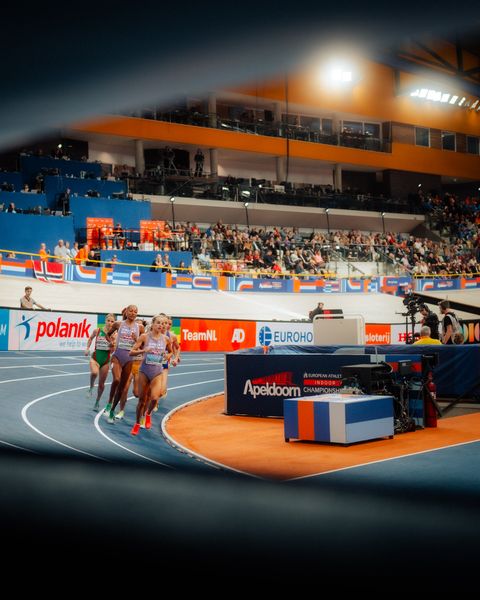 Georgia Hunter Bell (GBR/Great Britain) Revee Walcott-Nolan (GBR/Great Britain) during the European Athletics Indoor Championships on 07/03/2025 at the Omnisport Arena in Apeldoorn