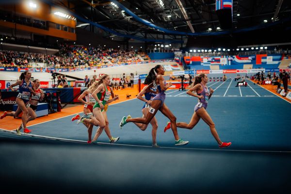 Georgia Hunter Bell (GBR/Great Britain) Revee Walcott-Nolan (GBR/Great Britain) during the European Athletics Indoor Championships on 07/03/2025 at the Omnisport Arena in Apeldoorn