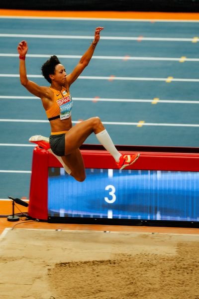 Malaika Mihambo (GER) during the European Athletics Indoor Championships on 07/03/2025 at the Omnisport Arena in Apeldoorn