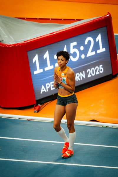 Malaika Mihambo (GER) during the European Athletics Indoor Championships on 07/03/2025 at the Omnisport Arena in Apeldoorn