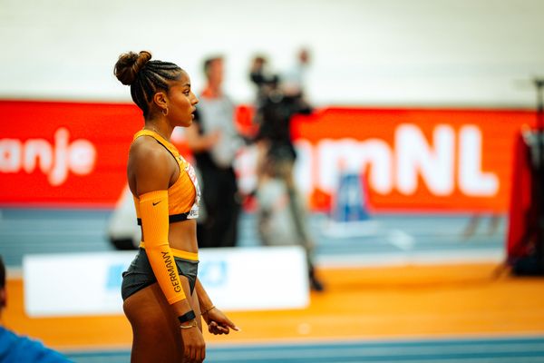 Mikaelle Assani (GER/Germany) during the European Athletics Indoor Championships on 07/03/2025 at the Omnisport Arena in Apeldoorn