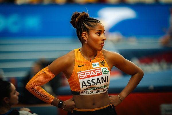 Mikaelle Assani (GER/Germany) during the European Athletics Indoor Championships on 07/03/2025 at the Omnisport Arena in Apeldoorn