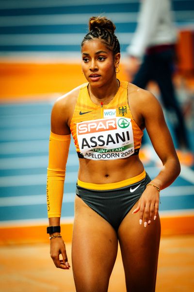 Mikaelle Assani (GER/Germany) during the European Athletics Indoor Championships on 07/03/2025 at the Omnisport Arena in Apeldoorn