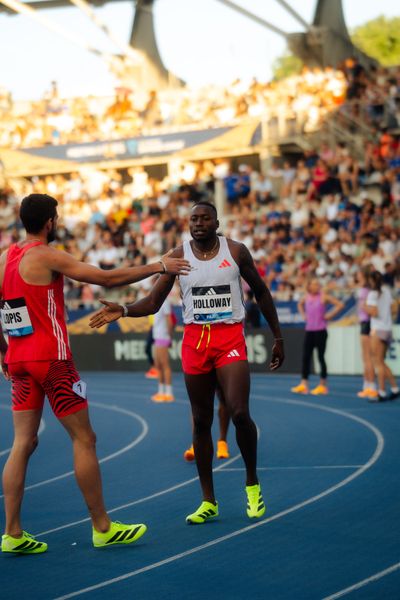 Grant Holloway (United States) during the 110m Hurdles at the Wanda Diamond League MEETING de Paris on 20/06/2025 in Paris