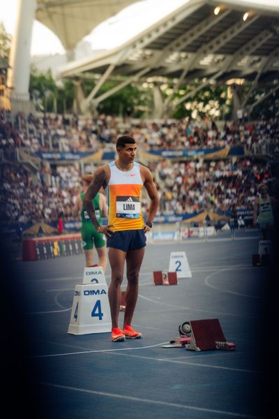 Matheus Lima (Brazil) during the 400m hurdles at the Wanda Diamond League MEETING de Paris on 20/06/2025 in Paris