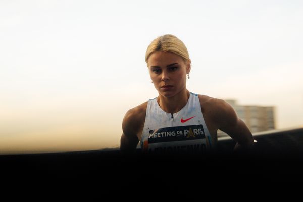 Yuliia Levchenko (Ukraine) during the High Jump at the Wanda Diamond League MEETING de Paris on 20/06/2025 in Paris