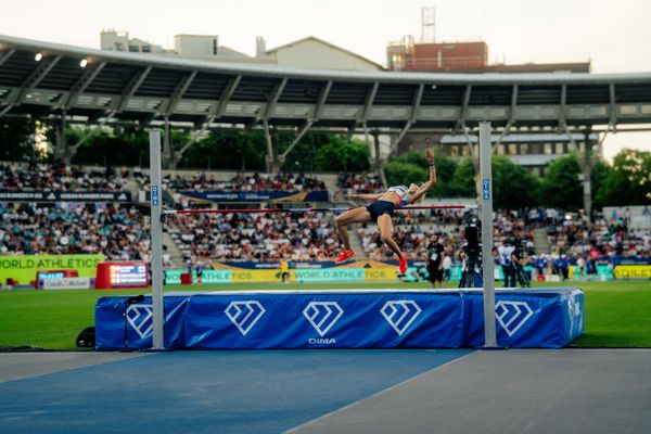 Yuliia Levchenko (Ukraine) during the High Jump at the Wanda Diamond League MEETING de Paris on 20/06/2025 in Paris