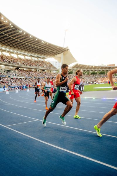 Mohamed Attaoui (Spain) during the 800m race at the Wanda Diamond League MEETING de Paris on 20/06/2025 in Paris