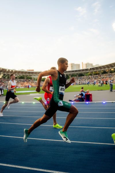 Mohamed Attaoui (Spain) during the 800m race at the Wanda Diamond League MEETING de Paris on 20/06/2025 in Paris