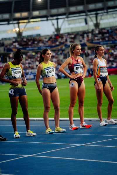 Flavie Renouard (France), Lea Meyer (Germany), Gesa Felicitas Krause (Germany), Lomi Muleta (Ethiopia) during the 3000m steeplechase at the Wanda Diamond League MEETING de Paris on 20/06/2025 in Paris
