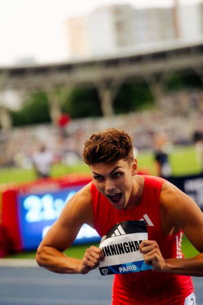 Trey Cunningham (United States) during 110m hurdles finale the at the Wanda Diamond League MEETING de Paris on 20/06/2025 in Paris