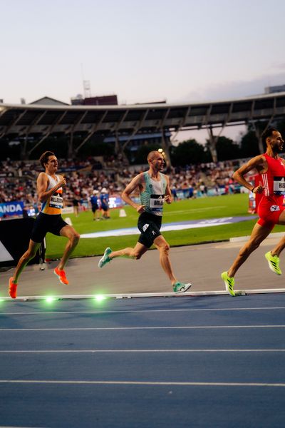 George Mills (United Kingdom), Stefan Nillessen (Netherlands) during the 1500m race at the Wanda Diamond League MEETING de Paris on 20/06/2025 in Paris