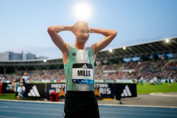 George Mills (United Kingdom) during the 1500m race at the Wanda Diamond League MEETING de Paris on 20/06/2025 in Paris