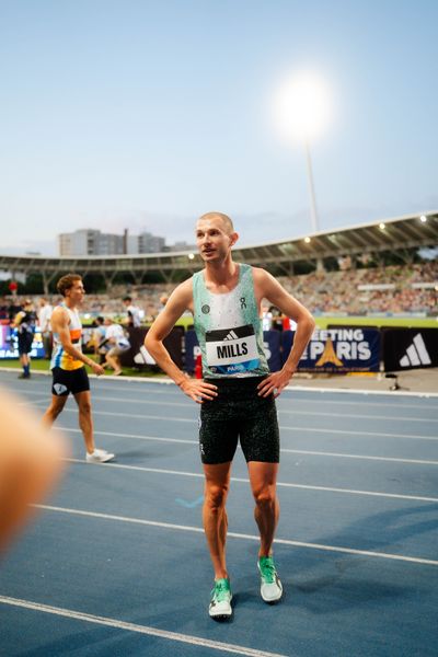 George Mills (United Kingdom) during the 1500m race at the Wanda Diamond League MEETING de Paris on 20/06/2025 in Paris