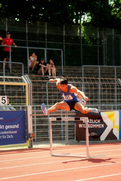 Jason Gordon (OTB Osnabrück) waehrend der U16-/U23-DM am 05.07.2025 im Donaustadion in Ulm