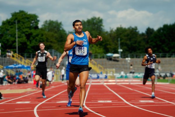 Jason Gordon (OTB Osnabrück) waehrend der U16-/U23-DM am 05.07.2025 im Donaustadion in Ulm