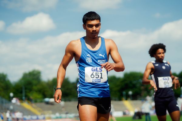 Jason Gordon (OTB Osnabrück) waehrend der U16-/U23-DM am 05.07.2025 im Donaustadion in Ulm