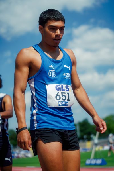 Jason Gordon (OTB Osnabrück) waehrend der U16-/U23-DM am 05.07.2025 im Donaustadion in Ulm