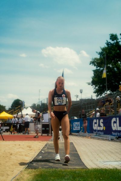 Charlotte Grimm (SV Eintracht Nordhorn) waehrend der U16-/U23-DM am 05.07.2025 im Donaustadion in Ulm