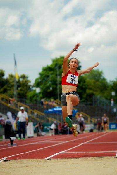 Jaqueline Kohl (LC Jüterbog) waehrend der U16-/U23-DM am 05.07.2025 im Donaustadion in Ulm