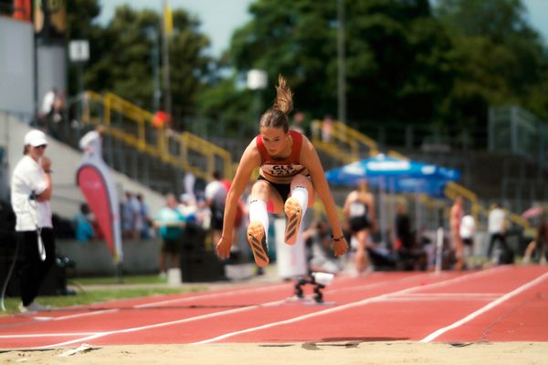 Leah Charlotte Koza (Berliner TSC) waehrend der U16-/U23-DM am 05.07.2025 im Donaustadion in Ulm