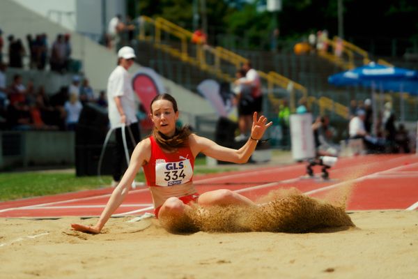Christina Ammer (TuS 1860 Pfarrkirchen) waehrend der U16-/U23-DM am 05.07.2025 im Donaustadion in Ulm