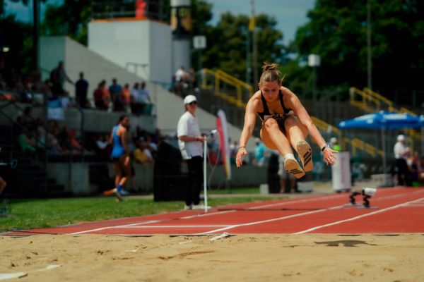 Anna Gräfin Keyserlingk (LG Göttingen) waehrend der U16-/U23-DM am 05.07.2025 im Donaustadion in Ulm