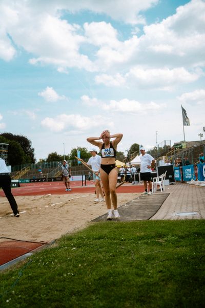 Anna Gräfin Keyserlingk (LG Göttingen) waehrend der U16-/U23-DM am 05.07.2025 im Donaustadion in Ulm