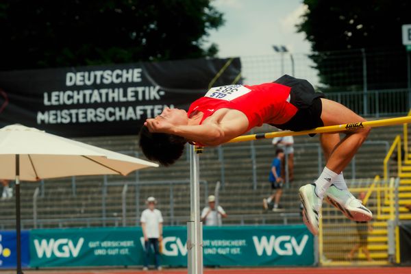 Maximilian Grün (ASC Darmstadt) waehrend der U16-/U23-DM am 05.07.2025 im Donaustadion in Ulm