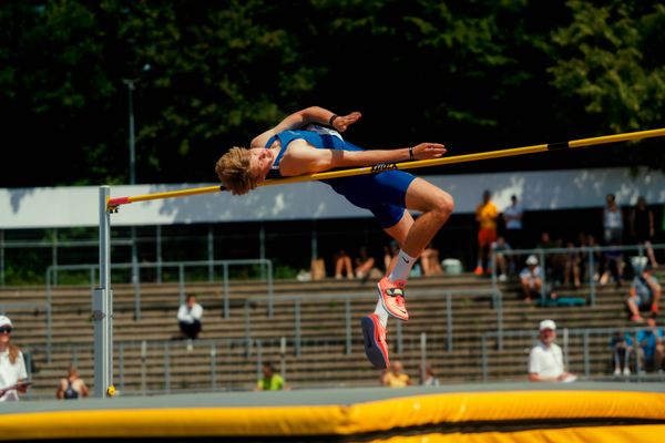 Julius Vollmers (Garbsener SC) waehrend der U16-/U23-DM am 05.07.2025 im Donaustadion in Ulm
