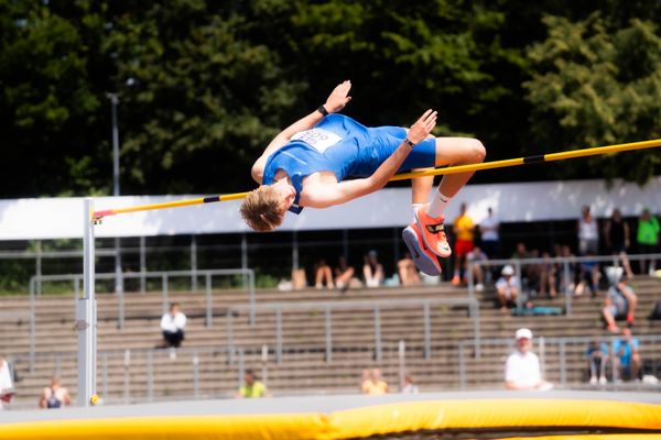 Julius Vollmers (Garbsener SC) waehrend der U16-/U23-DM am 05.07.2025 im Donaustadion in Ulm