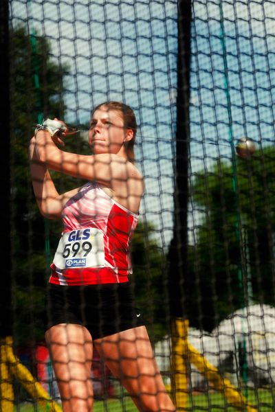 Lara Hundertmark (Einbecker SV) waehrend der U16-/U23-DM am 05.07.2025 im Donaustadion in Ulm
