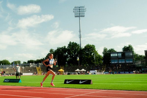 Annika Klezath (OTB Osnabrück) waehrend der U16-/U23-DM am 05.07.2025 im Donaustadion in Ulm