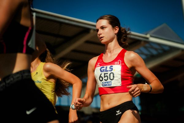 Merle Boettcher (LG Osnabrück) waehrend der U16-/U23-DM am 05.07.2025 im Donaustadion in Ulm