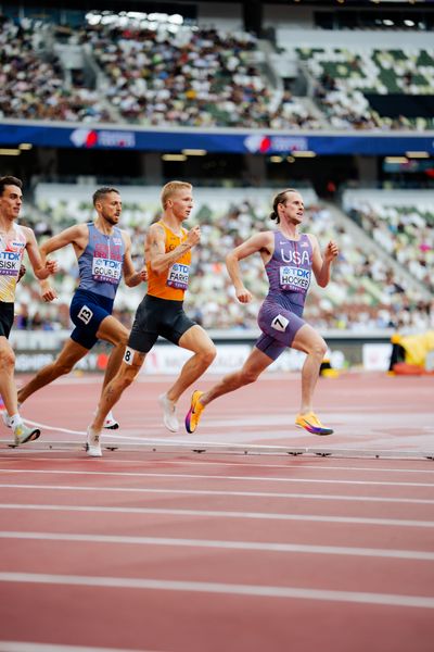 Robert Farken (GER), Cole Hocker (USA), Neil Gourley (GBR) during the World Athletics Championships on 14.09.2025 in Tokyo.