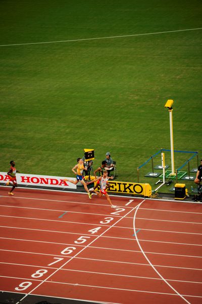 Jimmy Gressier (FRA), Yomif Kejelcha (ETH), Andreas Almgren (SWE) during the World Athletics Championships on 14.09.2025 in Tokyo.