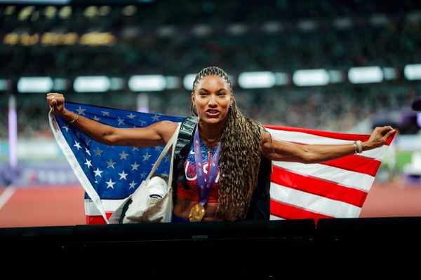 Tara Davis Woodhall (USA) during the World Athletics Championships on 14.09.2025 in Tokyo.