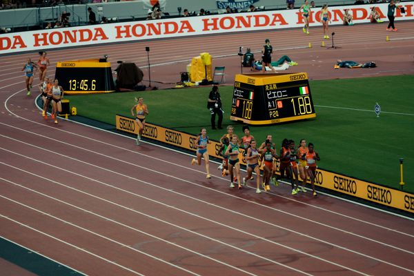 Anna Hall (USA), Marta García (ESP), Jana Van Lent (BEL), Lea Meyer (GER) during the World Athletics Championships on 18.09.2025 in Tokyo.