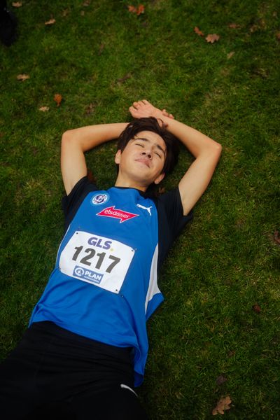 Philipp Lehr (VfL Sindelfingen) im Lauf L02 - Männliche Jugend U18 bei den Deutschen Meisterschaften im Crosslauf auf dem Sportgelände Bürgerpark Nord am 29.11.2025 in Darmstadt