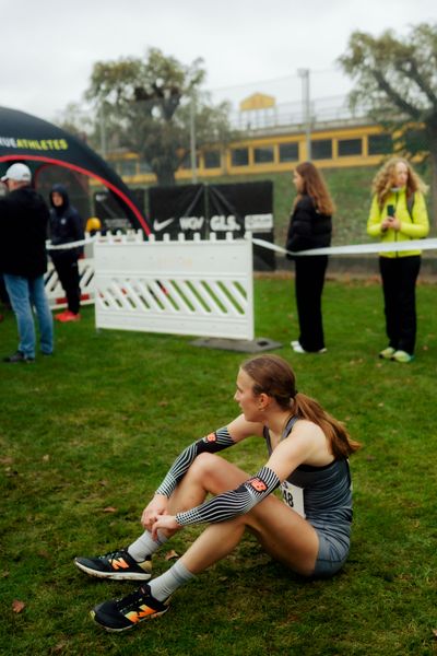 Lera Miller (VfL Löningen) im Lauf L03 - Weibliche Jugend U20 bei den Deutschen Meisterschaften im Crosslauf auf dem Sportgelände Bürgerpark Nord am 29.11.2025 in Darmstadt