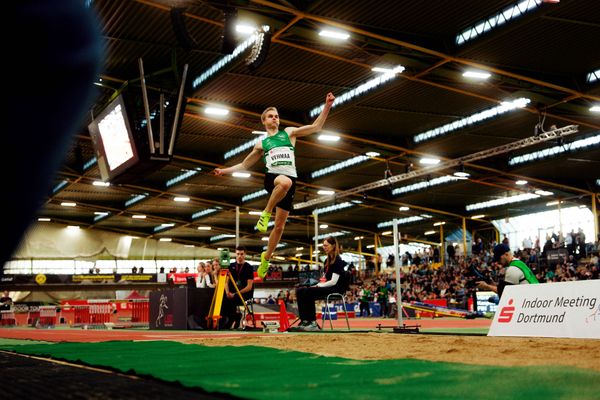 Kasperi Vehmaa (Finnland) am 08.02.2026 beim Sparkassen Indoor Meeting in der Helmut-Körnig-Halle in Dortmund