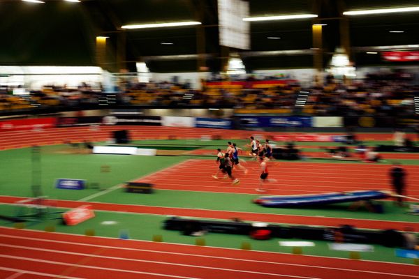 60m der Männer Vorlauf am 08.02.2026 beim Sparkassen Indoor Meeting in der Helmut-Körnig-Halle in Dortmund