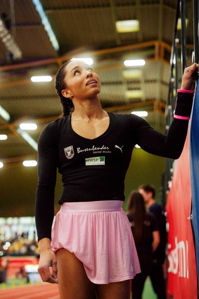 Jacqueline Otchere (MTG Mannheim) am 08.02.2026 beim Sparkassen Indoor Meeting in der Helmut-Körnig-Halle in Dortmund