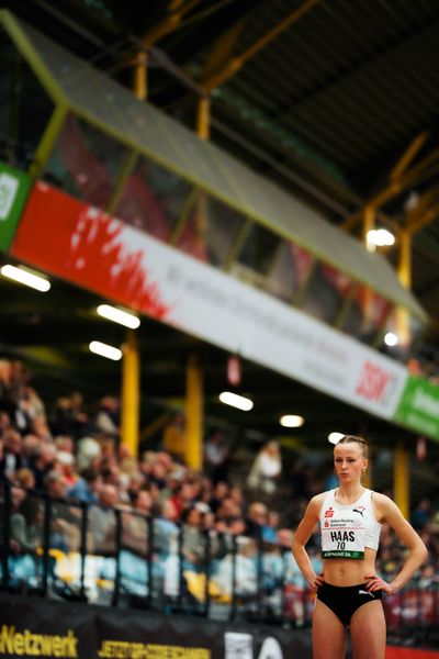 Karolina Mia Haas (LG Olympia Dortmund) am 08.02.2026 beim Sparkassen Indoor Meeting in der Helmut-Körnig-Halle in Dortmund