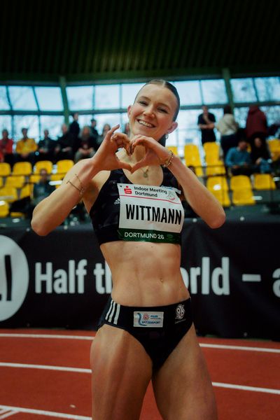 Kira Wittmann (Hannover 96) am 08.02.2026 beim Sparkassen Indoor Meeting in der Helmut-Körnig-Halle in Dortmund