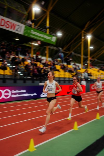 Lea Brückner (Hamburg Running) am 27.02.2026 bei den Deutschen Hallen Meisterschaften in der Helmut-Körnig-Halle in Dortmund