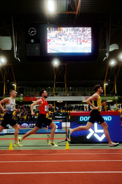 Max Nores (TSV 04 Bayer Leverkusen) am 27.02.2026 bei den Deutschen Hallen Meisterschaften in der Helmut-Körnig-Halle in Dortmund