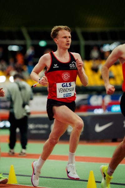Linus Vennemann (LG Osnabrück) am 27.02.2026 bei den Deutschen Hallen Meisterschaften in der Helmut-Körnig-Halle in Dortmund
