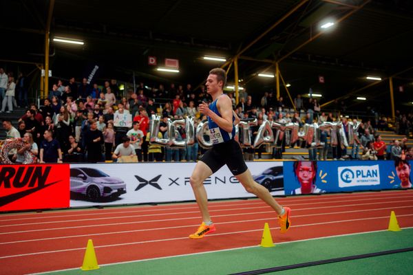 Jonas Kulgemeyer (OTB Osnabrück) am 27.02.2026 bei den Deutschen Hallen Meisterschaften in der Helmut-Körnig-Halle in Dortmund