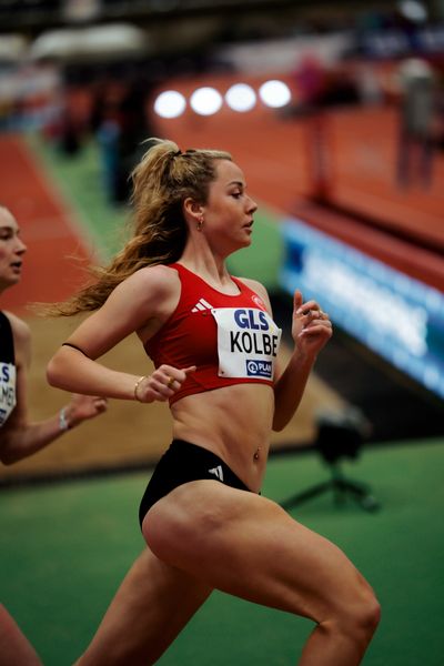 Smilla Kolbe (Eintracht Frankfurt e.V.) am 28.02.2026 bei den Deutschen Hallen Meisterschaften in der Helmut-Körnig-Halle in Dortmund